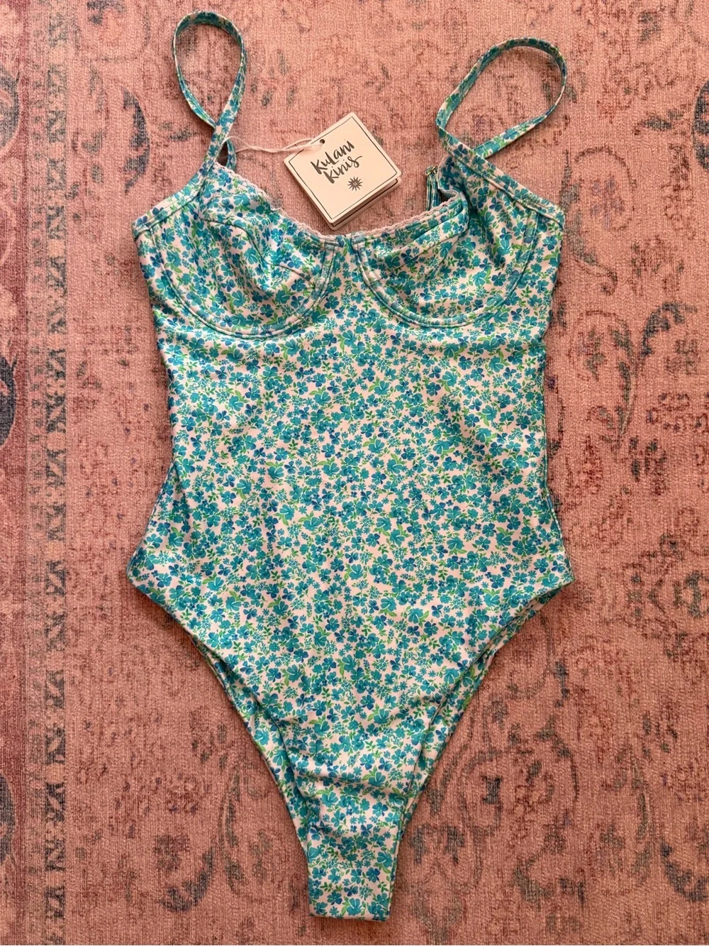 Kulani Kinis Decorative Underwire Cheeky One Piece - Ocean Aura - Picture 2 of 4